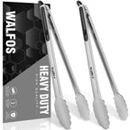 Food Grade Stainless Steel Kitchen Tongs for Cooking,BBQ - 7 ，9 and 12 Inch,Set of 3 Heavy Duty Locking Metal Food Tongs Non-Slip Grip