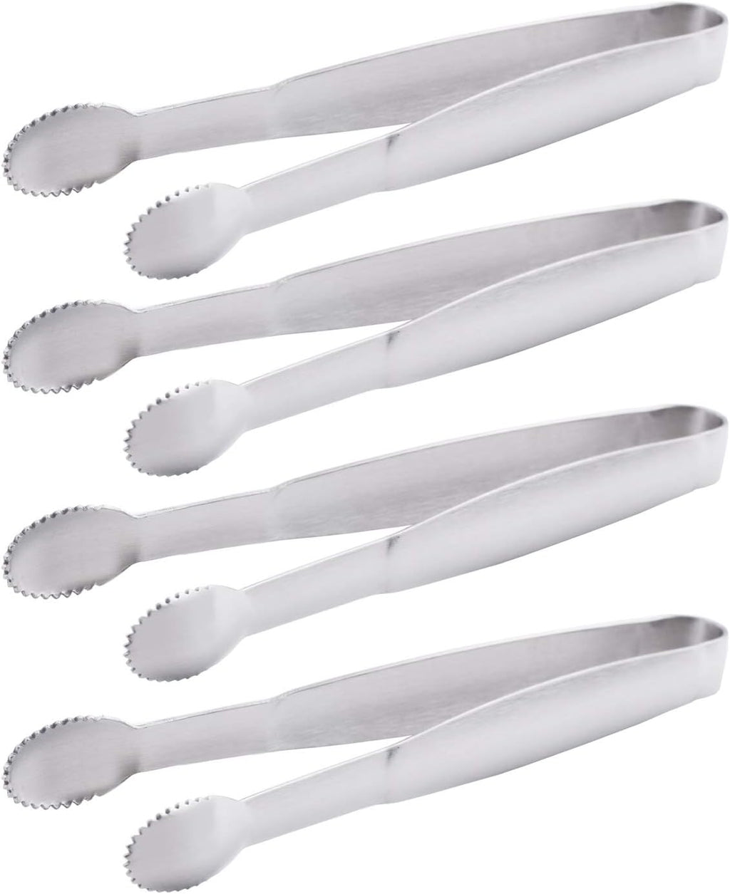 HINMAY 5" Mini Serving Tongs Tiny Stainless Steel Small Tongs, Set of 4