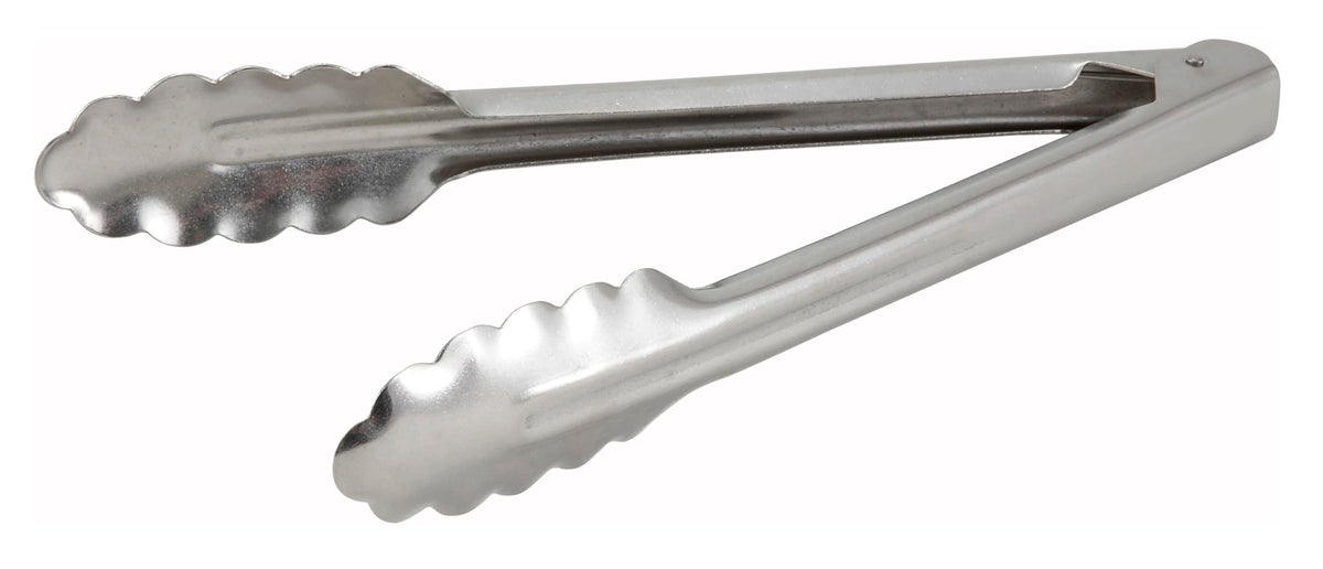 Winco Coiled Spring Heavyweight Stainless Steel Utility Tong, 7-Inch