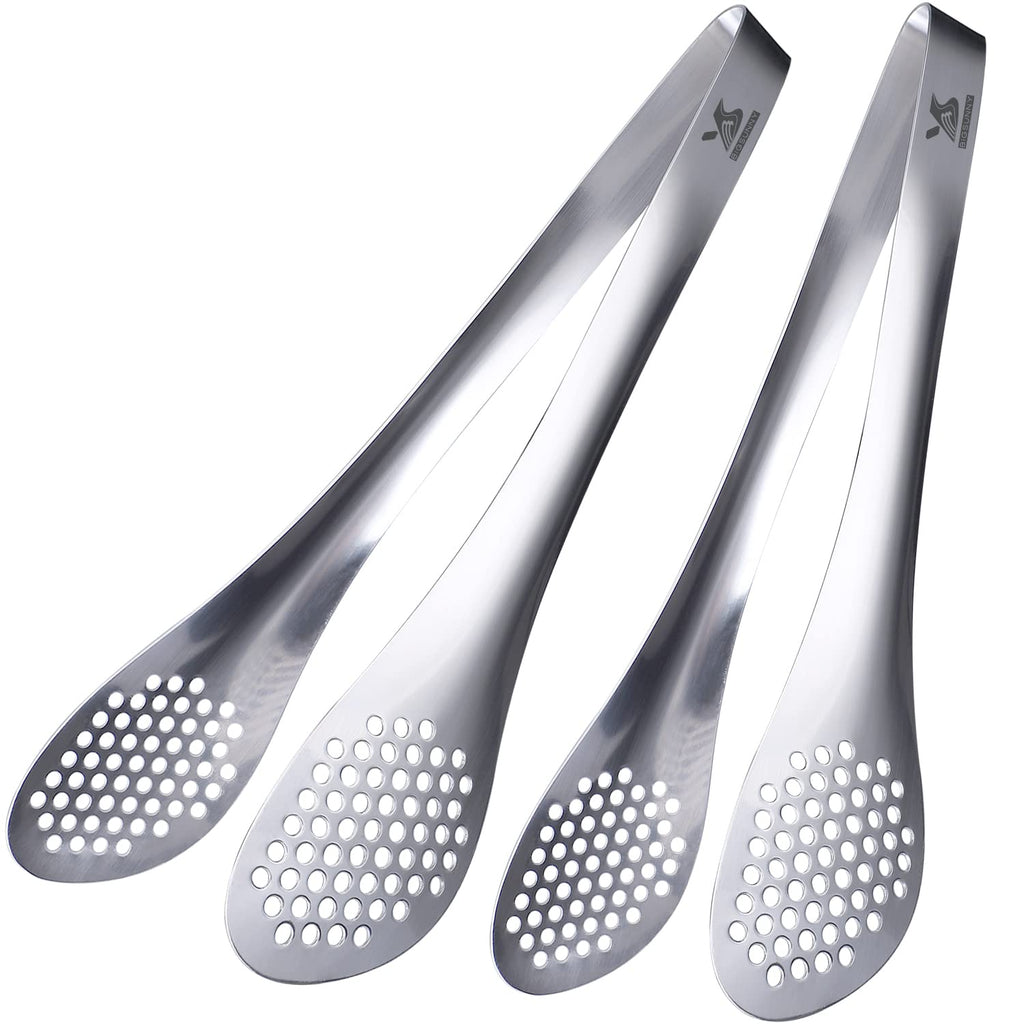 MSY BIGSUNNY 9 inch Buffet Tongs, Set of 2 Stainless Steel Food Serving Tongs