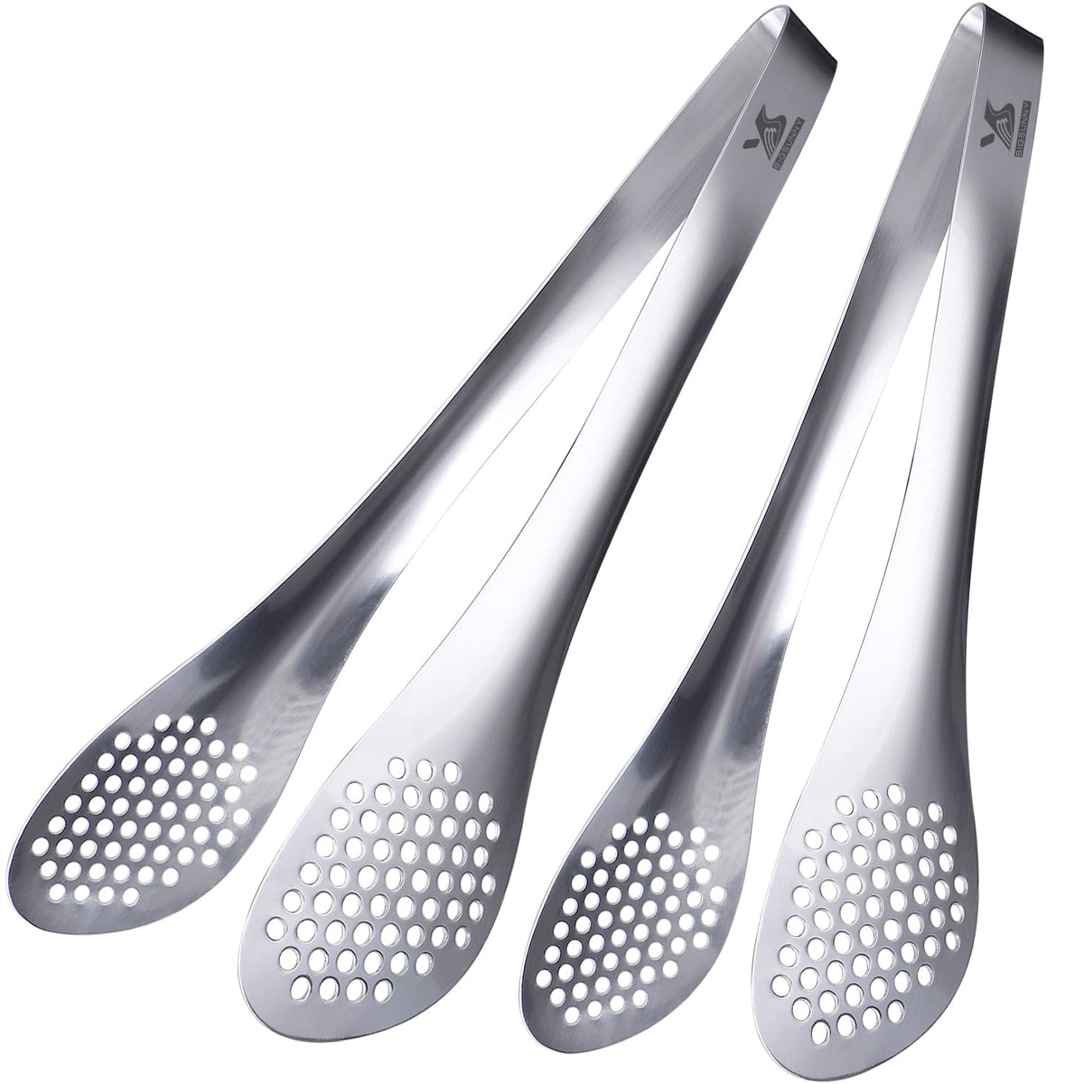 MSY BIGSUNNY 9 inch Buffet Tongs, Set of 2 Stainless Steel Food Serving Tongs