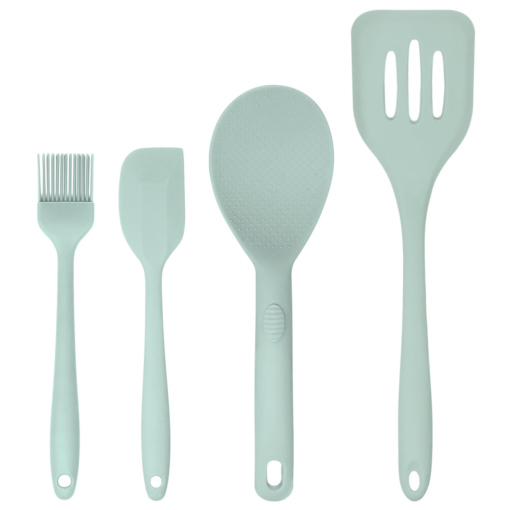JS Gourmet Silicone Small Basting and Pastry Brush - Pastel Green - 2-Pack