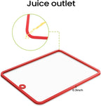 Glass Cutting Board,Tempered Glass Cutting Board for Kitchen Counter,Chopping Board with Non-Slip Edges,Hanging Hole,Scratch Resistant,Heat Resistant,15x10 & 12x8 2PCS