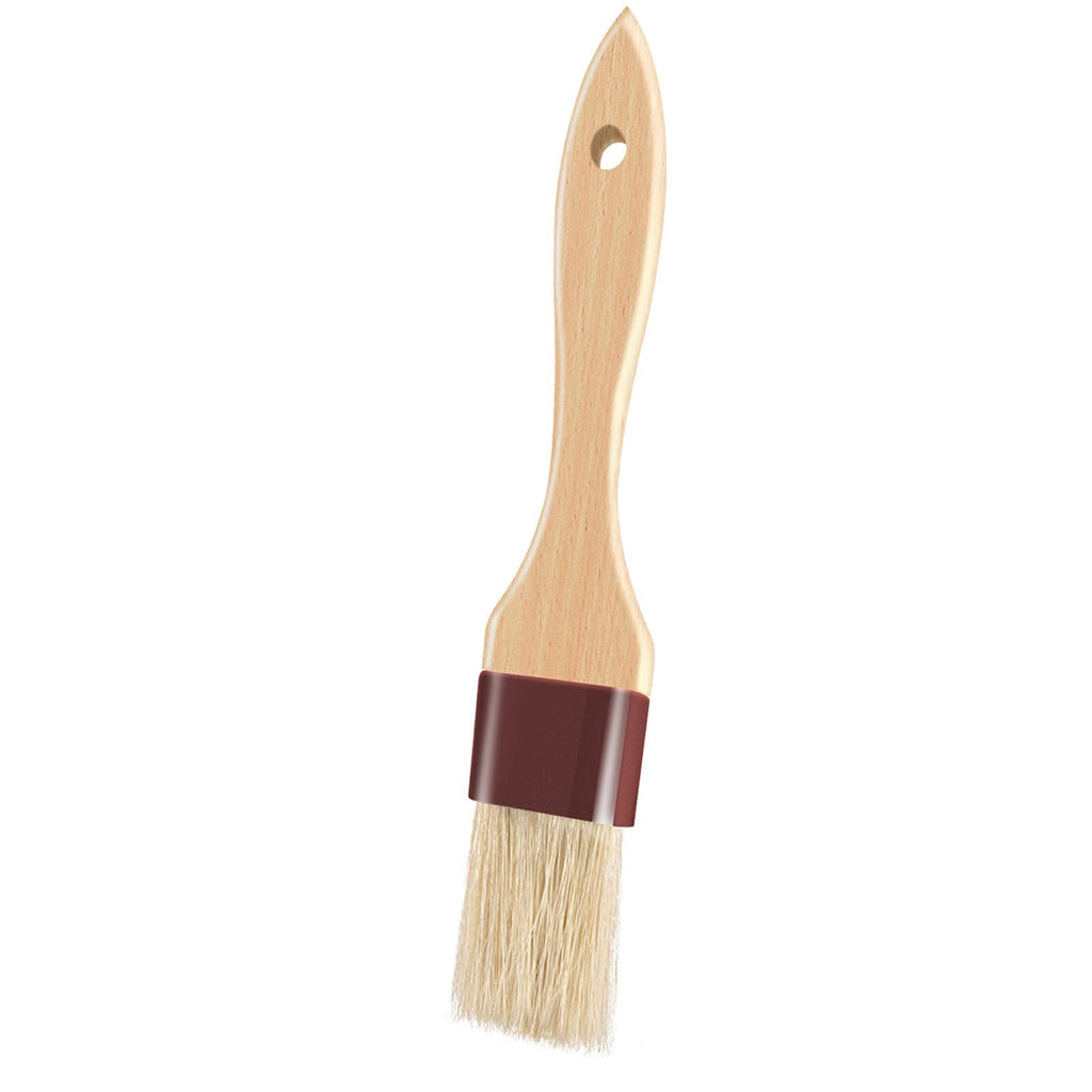 Pastry Brushes for Baking Basting Brush with Boar Bristles and Beech Hardwood Handles Culinary Oil Brush for Barbecue Butter Grill BBQ Sauce Baster Marinade Kitchen Food Cooking Brushes (1/1.5")