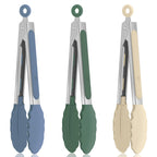Tongs for Cooking, Stainless Steel Kitchen Tongs with Silicone Tips