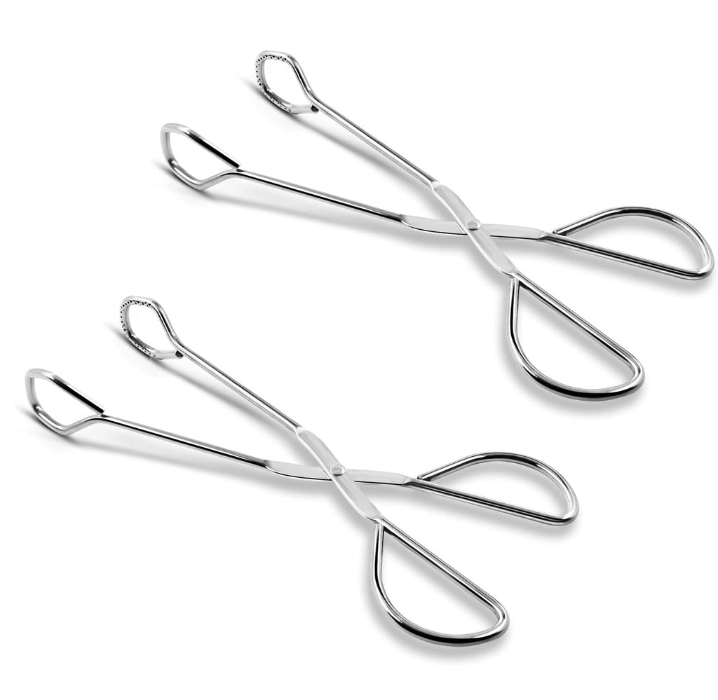 Hiash 9 Inch Heavy Duty Stainless Steel Kitchen Tongs For Cooking