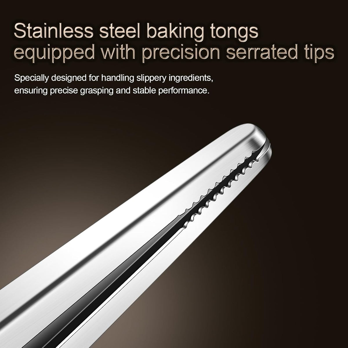 12-inch Locking Stainless Steel Kitchen Tongs