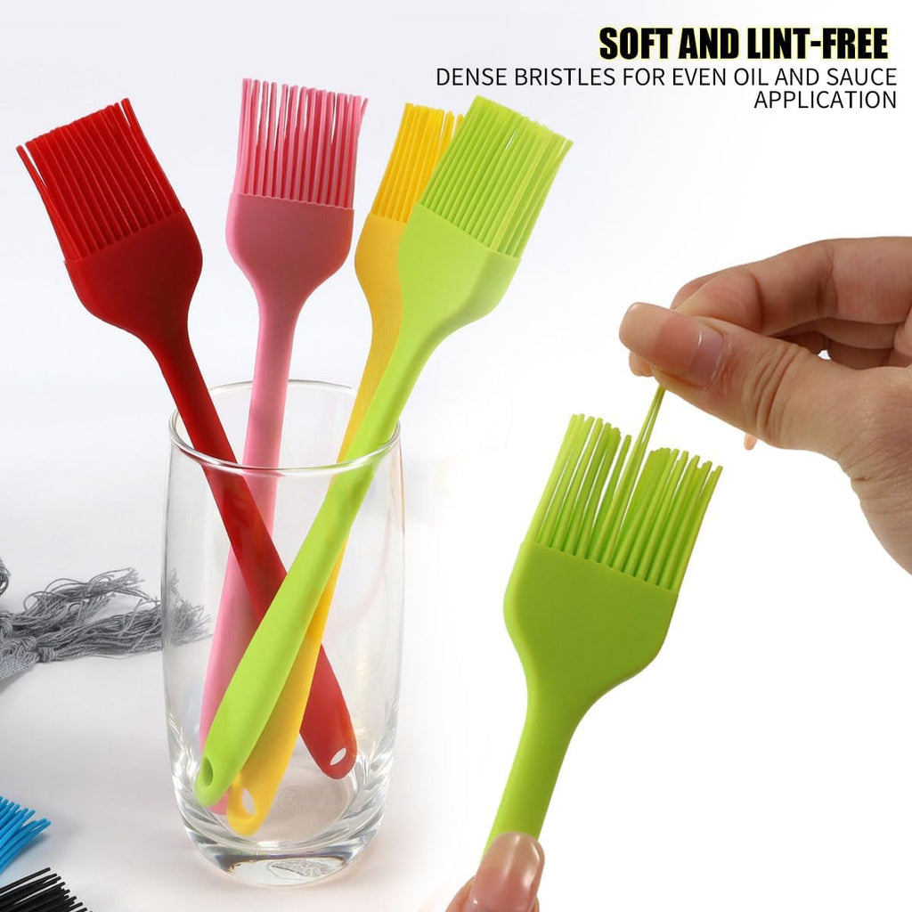 8 Pcs Silicone Basting 8 Inch BBQ Brush Pastry Brush 230℉ Heat Resistant