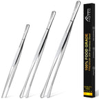 HOTEC Kitchen Tweezers Stainless Steel Cooking Tweezers 2 Pcs-12"