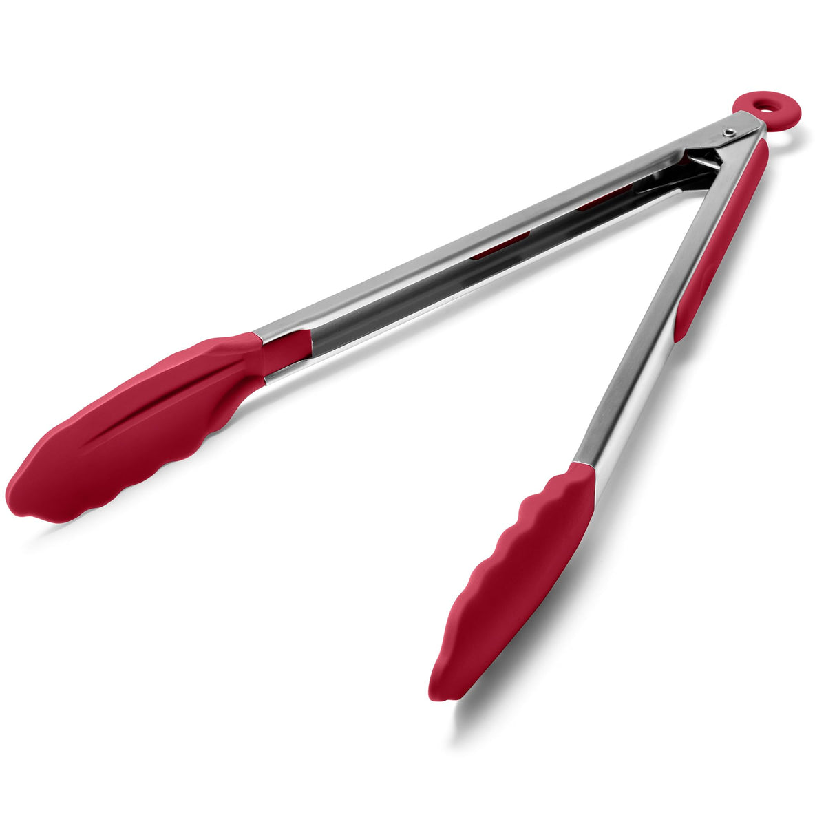 Doosu Kitchen Tongs with Silicone Tips for Cooking Serving (3Pcs, Navy)