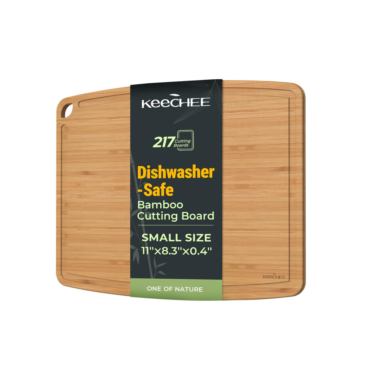 Keechee Dishwasher Safe Bamboo Cutting Board, Lightweight & Durable Wood Cutting Board, Reversible with Juice Groove, Easy to Store & Clean, Ideal Kitchen Gift for Home Cooks