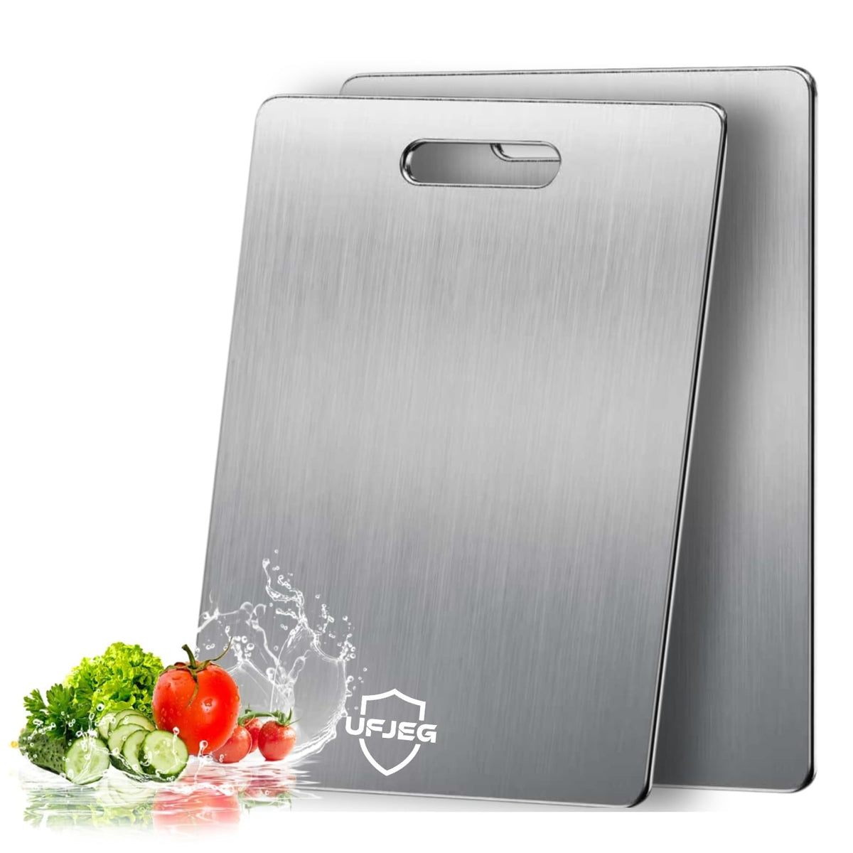 Titanium Cutting Board, 3 PCS Titanium Cutting Boards for Kitchen, Non Toxic, Double-Sided Food Grade Chopping Board for Outdoor Camping(15.6" x 11", 13" x 9.3", 11.8" x 7.8")