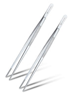 MSY BIGSUNNY 12 Inch Kitchen Tweezers Fine Tweezer Tongs, Stainless Steel Food Tweezers Multi-function Precision Serrated Tips Cooking Tongs Kitchen Serving Tong