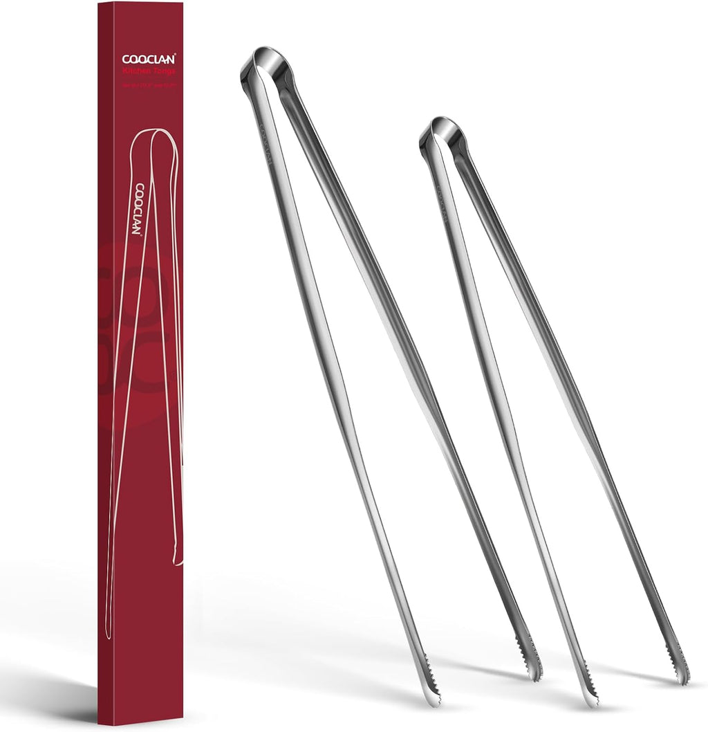 Precise Serrated Non-Slip Tips Cooking Tongs 2 Set (11.5" & 13.5")