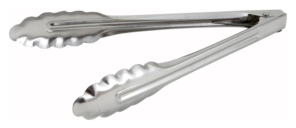 Winco Coiled Spring Heavyweight Stainless Steel Utility Tong, 7-Inch