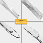 JETKONG 9 12 14 Inch Extra Long Kitchen Tweezers Heavy Duty Stainless Steel Cooking Tweezers, Set of 3 (Point Tips, Silver)
