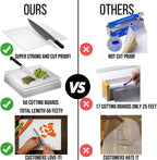 Crown Display 50 Count Premium Quality Disposable Cutting Boards ~10 Inch X 13.5 Inch Disposable Sheets For Kitchen And Commercial Use ~ Patent Pending ~ Recyclable Disposable Cutting Board Sheets