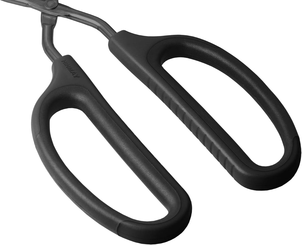 HINMAY 16" Extra Long Stainless Steel Scissor Tongs (Black)