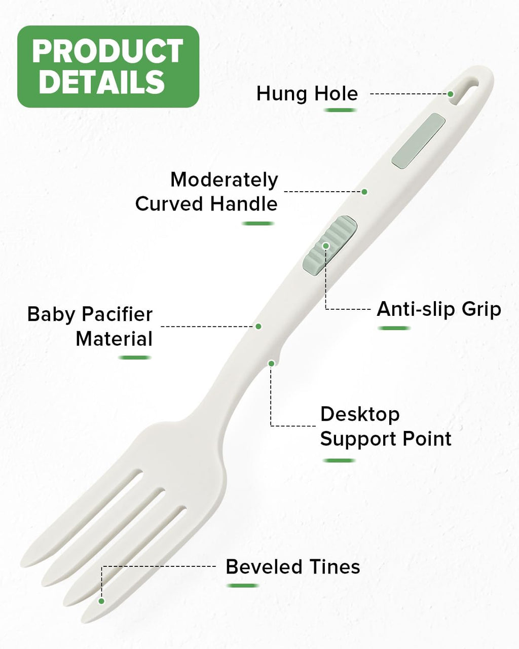 Large Silicone Flexible Cooking Fork, Non Stick Whisks for Mix Ingredients