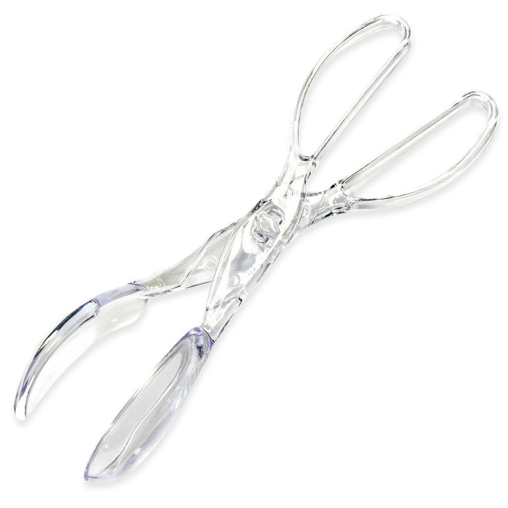 Chef Craft Premium Salad Scissor Tongs, 11.25 inch, Clear