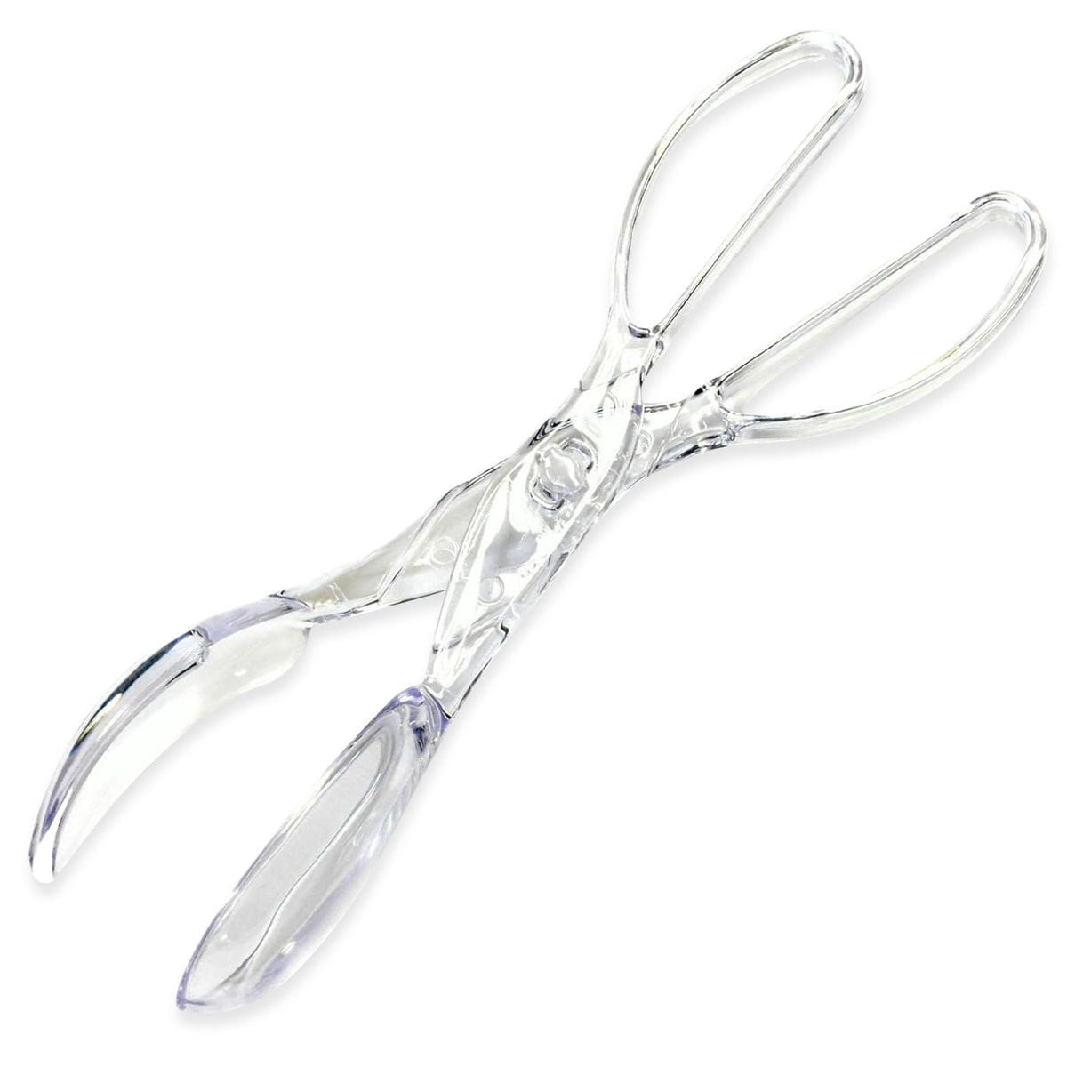Chef Craft Premium Salad Scissor Tongs, 11.25 inch, Clear