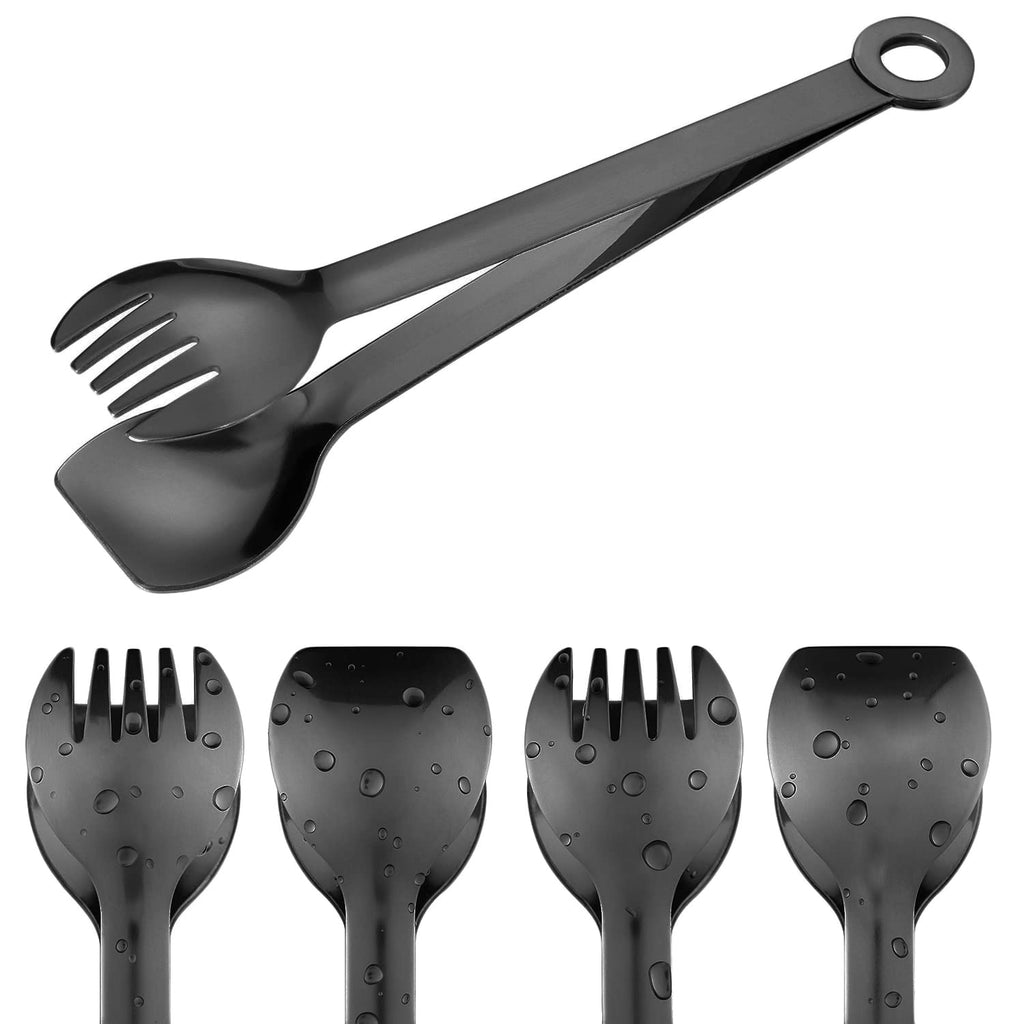 MSY BIGSUNNY Mini Appetizer Tongs Stainless Steel Set of 4, Small Serving Tongs, 6 Inch(15.2cm, Silver)