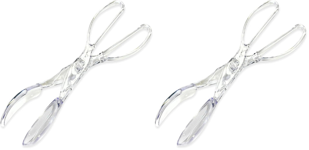 Chef Craft Premium Salad Scissor Tongs, 11.25 inch, Clear