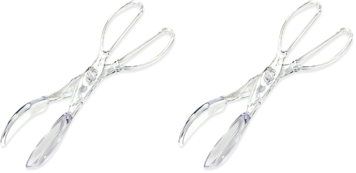 Chef Craft Premium Salad Scissor Tongs, 11.25 inch, Clear