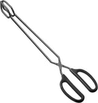 HINMAY 16" Extra Long Stainless Steel Scissor Tongs (Black)