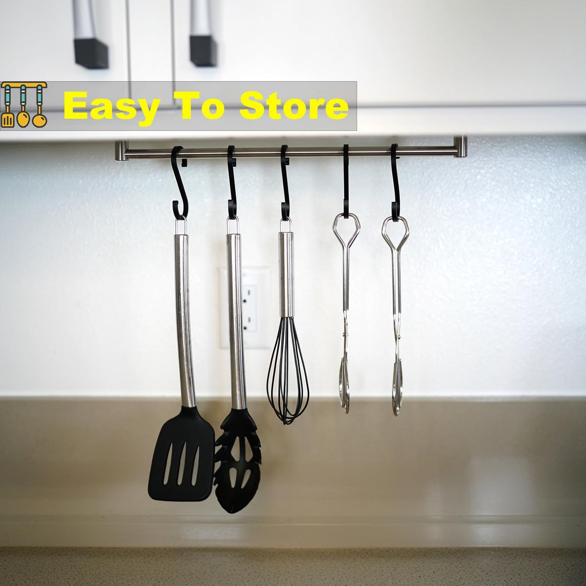 Hiash 9 Inch Heavy Duty Stainless Steel Kitchen Tongs For Cooking