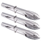 HINMAY Small Tongs with Silicone Tips 7-Inch Mini Serving Tongs, Set of 6