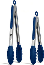 Tongs for Cooking, Stainless Steel Kitchen Tongs with Silicone Tips
