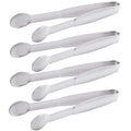 HINMAY 5" Mini Serving Tongs Tiny Stainless Steel Small Tongs, Set of 4