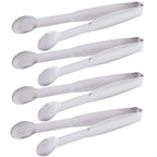 HINMAY 5" Mini Serving Tongs Tiny Stainless Steel Small Tongs, Set of 4