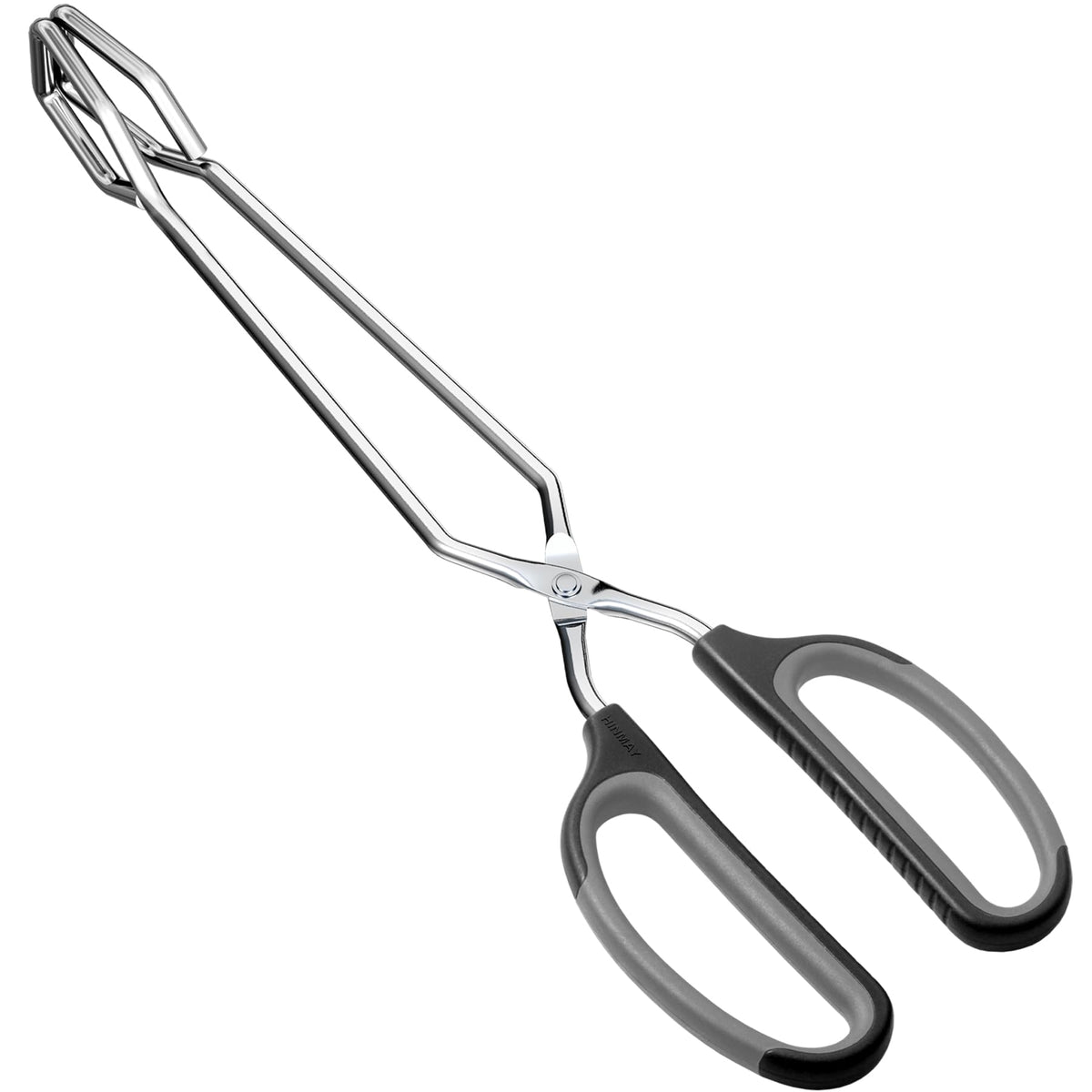 HINMAY Stainless Steel Scissor Tongs Cooking Tongs Set, Set of 3 (Black Handle, 10" 12" 16")