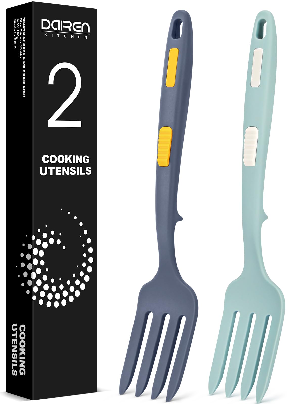 Large Silicone Flexible Cooking Fork, Non Stick Whisks for Mix Ingredients