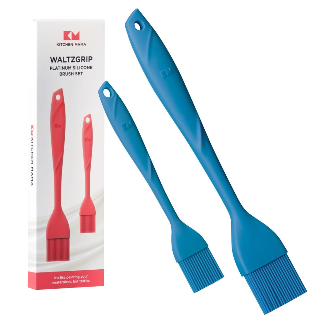 Kitchen Mama WaltzGrip Platinum Silicone Basting Pastry Brush, Teal