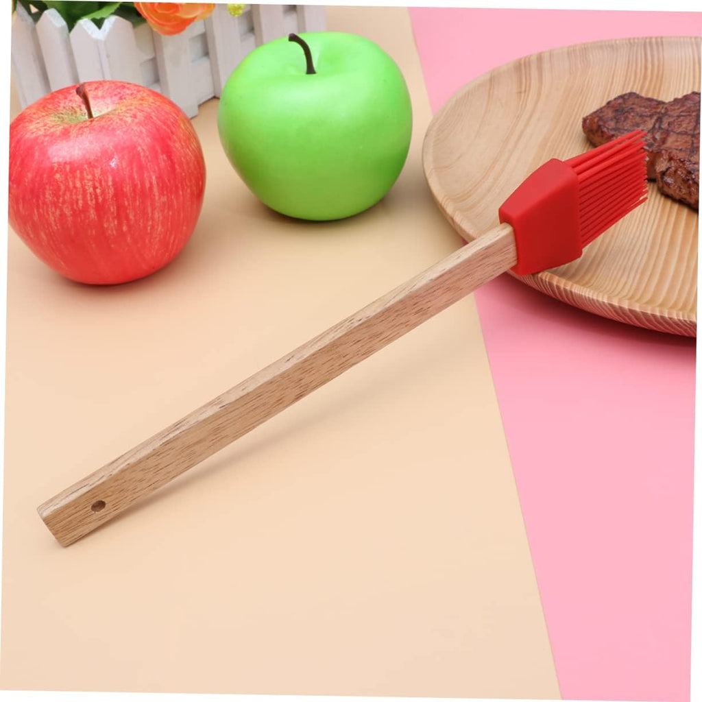 Food Grade Silicone Basting Brush Heat Resistant Red Handle