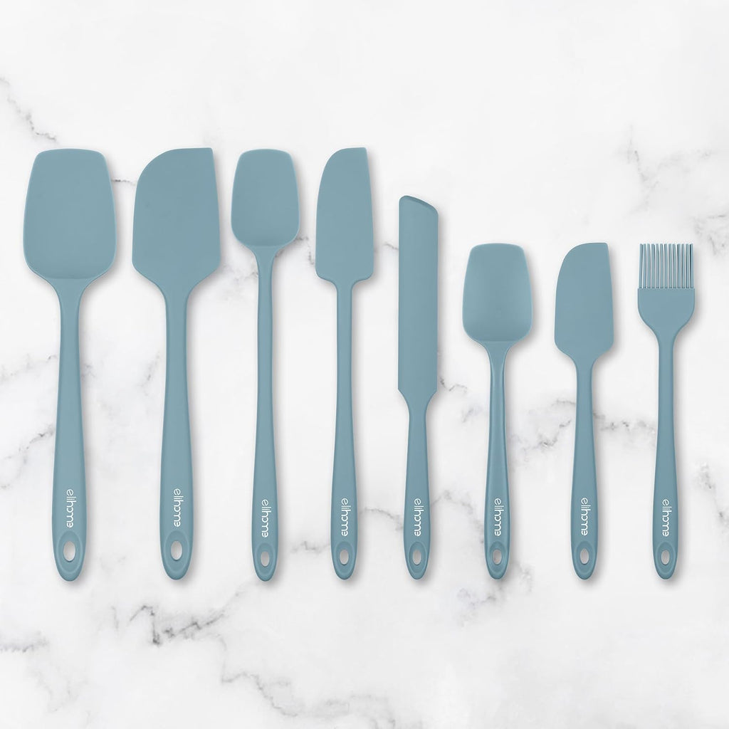Elihome Mini Silicone Basting Pastry Brush, Cooking Brush for Oil Sauce Butter Marinades, Food Brushes for BBQ Grill Kitchen Baking, Baster Brushes Food Grade, Slate Teal Grey
