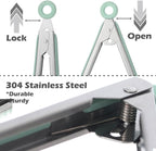 9" Kitchen Tongs for cooking with Silicone Tips, 3Pcs Serving Tongs, Green