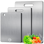 Titanium Cutting Board, 3 PCS Titanium Cutting Boards for Kitchen, Non Toxic, Double-Sided Food Grade Chopping Board for Outdoor Camping(15.6" x 11", 13" x 9.3", 11.8" x 7.8")