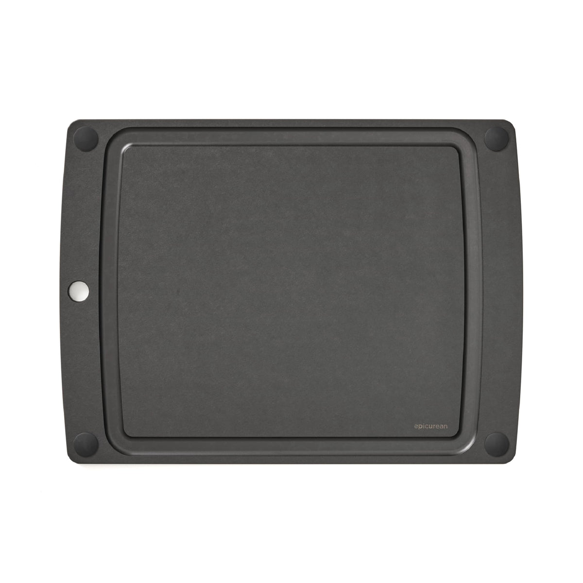 Epicurean All-In-One Cutting Board with Non-Slip Feet and Juice Groove, 14.5" × 11.25", Natural/Black