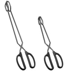 HINMAY 16" Extra Long Stainless Steel Scissor Tongs (Black)