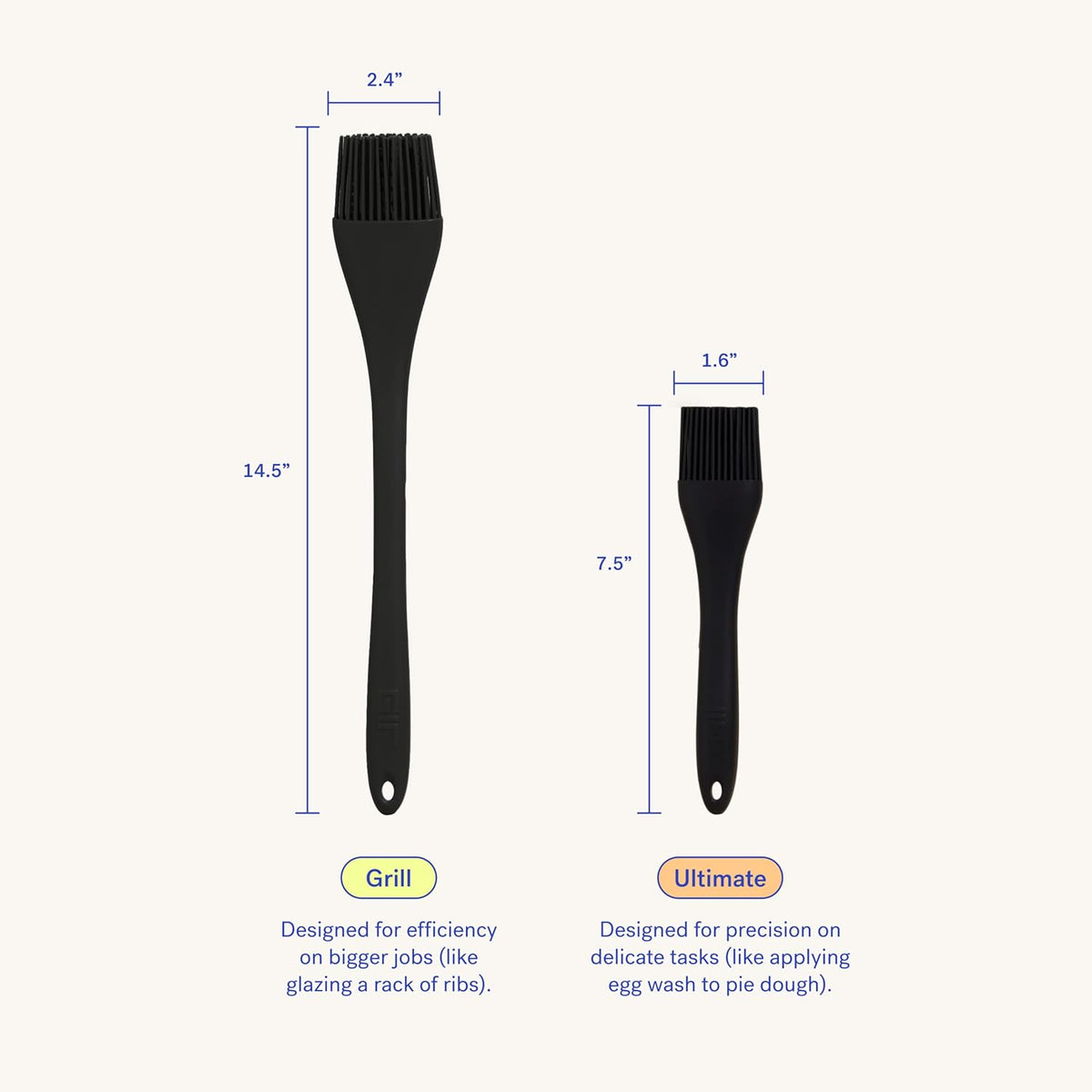 GIR: Premium Silicone Basting Brush – Ultimate, 8IN, Navy