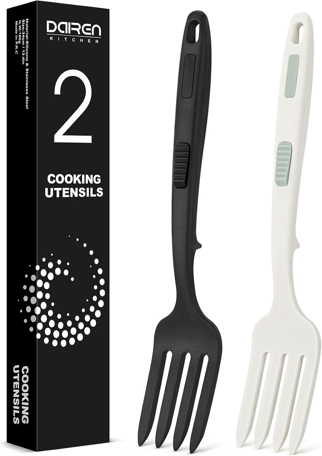 Large Silicone Flexible Cooking Fork, Non Stick Whisks for Mix Ingredients