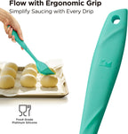Kitchen Mama WaltzGrip Platinum Silicone Basting Pastry Brush, Teal