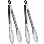 Hotec Tongs for Cooking Stainless Steel Kitchen Tongs Set of 3-7“, 9" & 12"