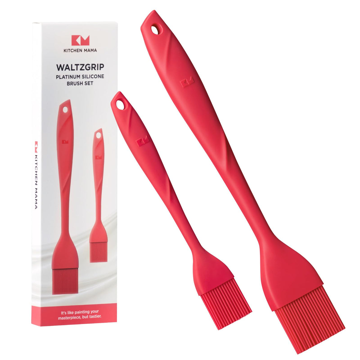 Kitchen Mama WaltzGrip Platinum Silicone Basting Pastry Brush, Teal
