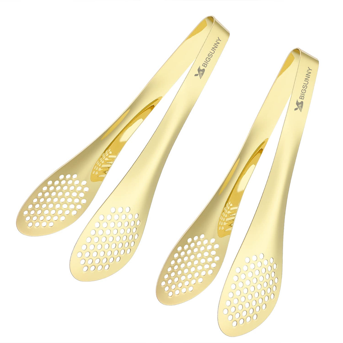 MSY BIGSUNNY 9 inch Buffet Tongs, Set of 2 Stainless Steel Food Serving Tongs