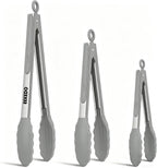 Tongs for Cooking, Stainless Steel Kitchen Tongs with Silicone Tips